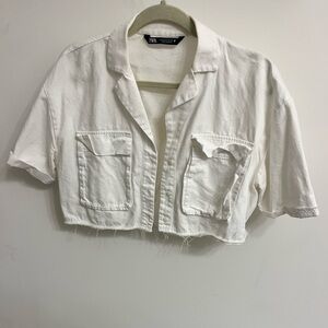 Zara Ivory Jacket with Classic Design